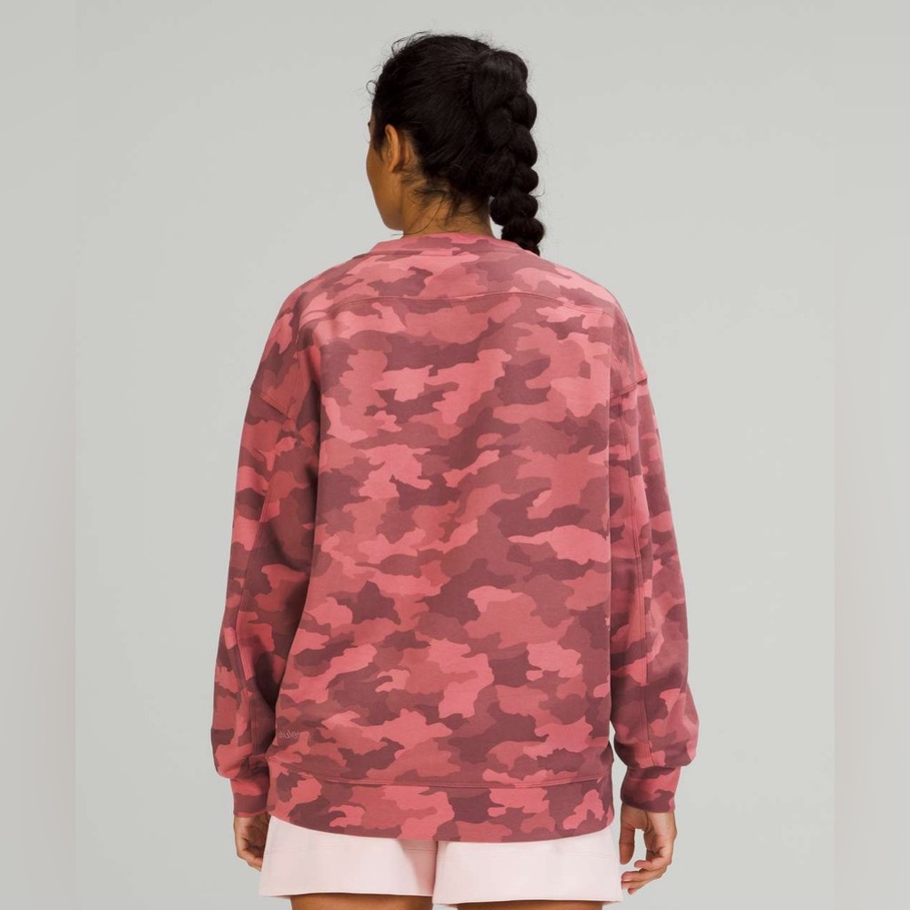 Lululemon Perfectly Oversized Pink Camo Sweater